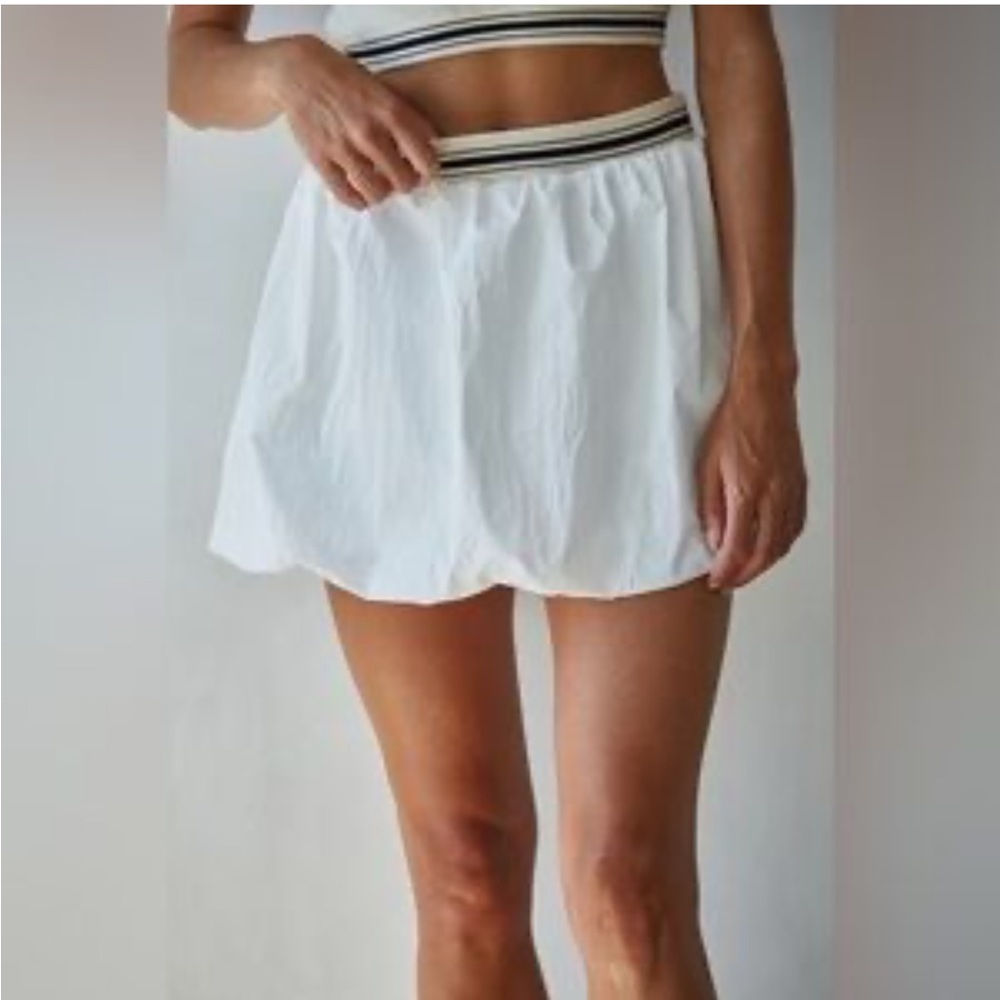 Bubble skirt-By Together White Mini Skirt